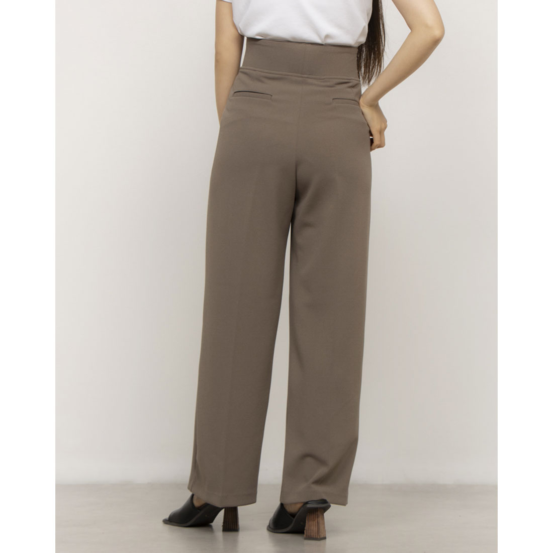 カールパークレーン KarLParkLane ニット タック太ミパンツ (ベージュ) ベージュ