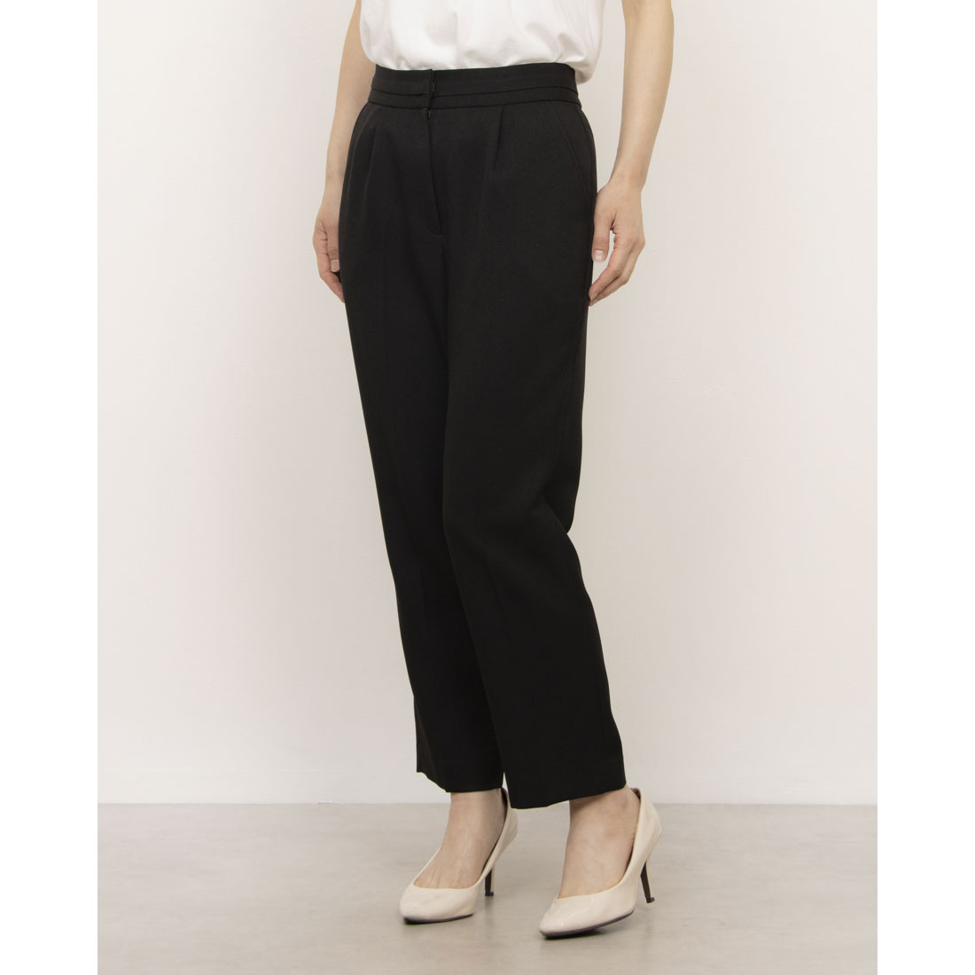 カールパークレーン KarLParkLane 綾二重センタープレスパンツ (ブラック) ブラック