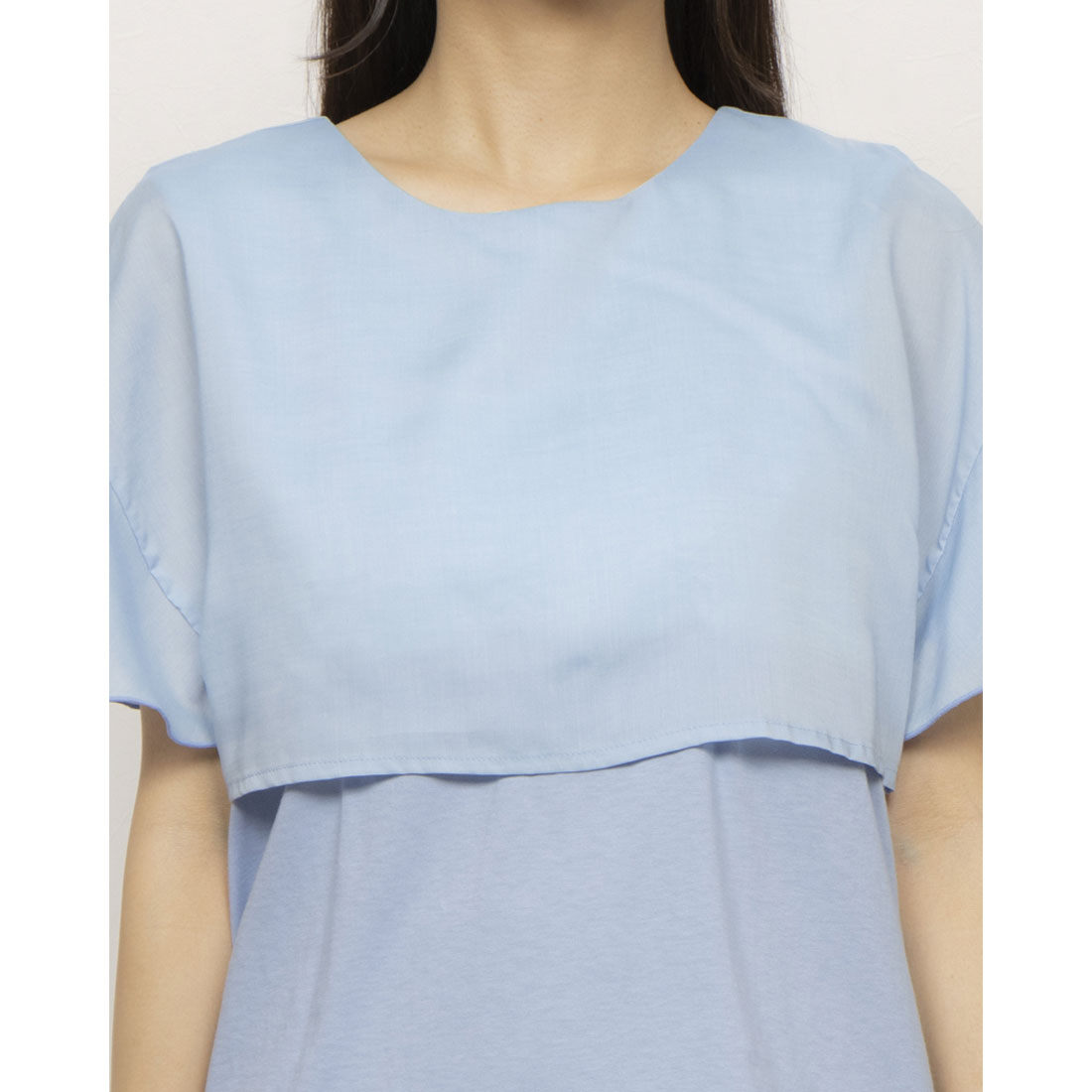 カールパークレーン KarLParkLane 布帛重ネカットソー (ブルー) ブルー