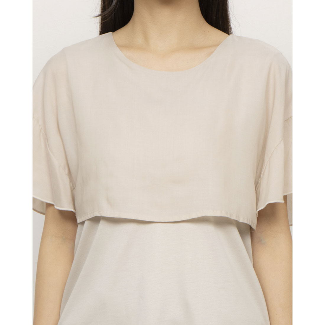 カールパークレーン KarLParkLane 布帛重ネカットソー (ベージュ) ベージュ