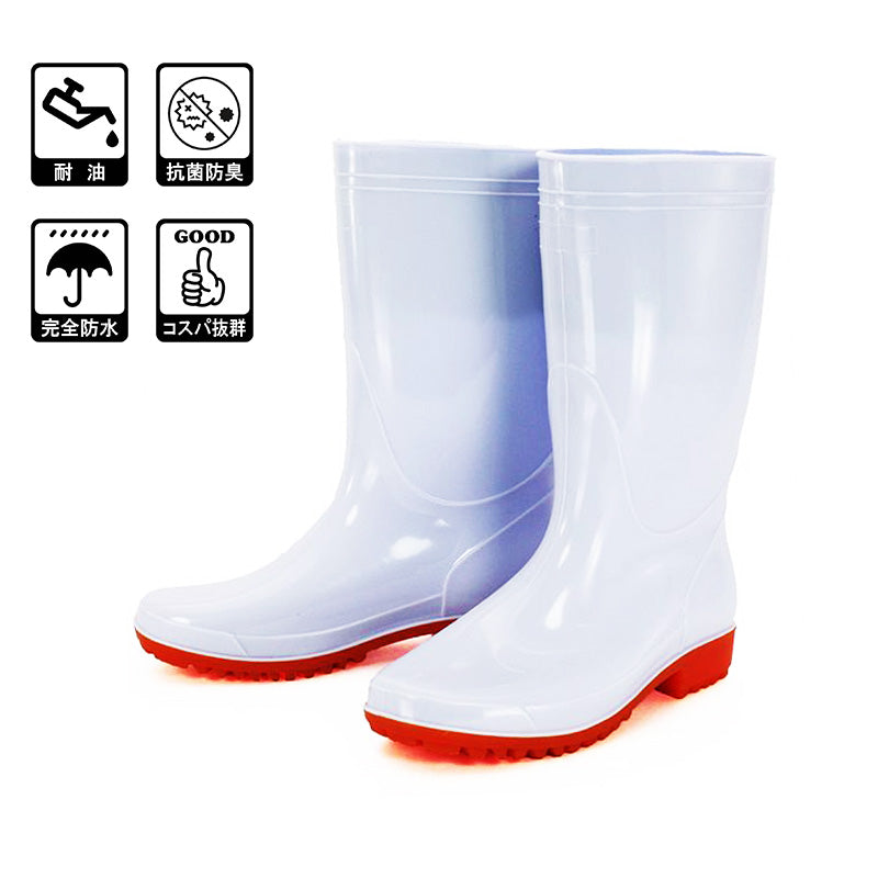 ケーズプラス K's PLUS 厨房シューズ コックシューズ 作業用 白 長靴 耐油 防滑 抗菌 防臭 作業靴 厨房長靴 衛生長靴 レディース メンズ 男女兼用 kp_16048,WHITE