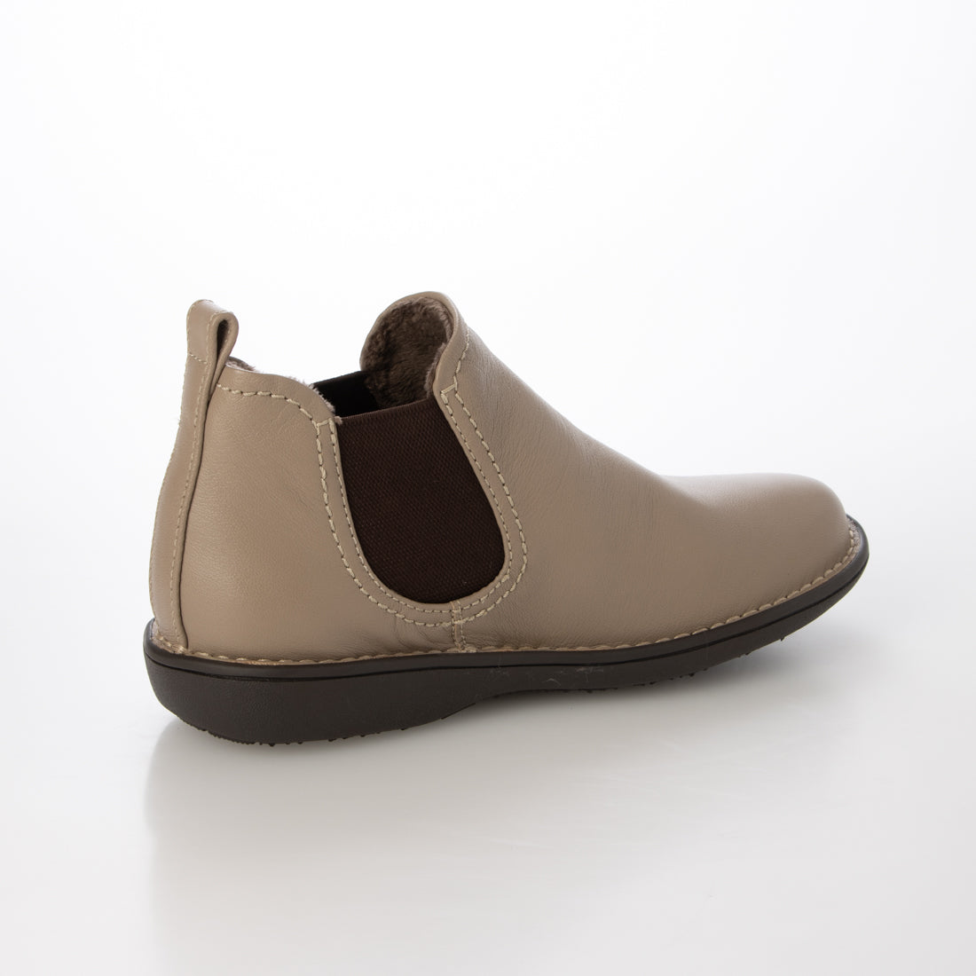 コウベオアシス 神戸オアシス 【天然皮革】暖かサイドゴアショートブーツ EEE (LOK) LOK