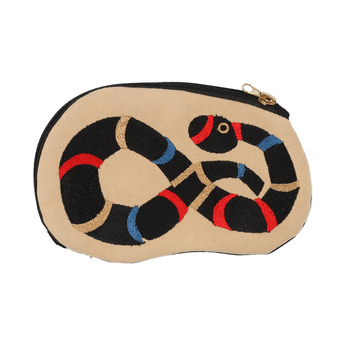 KANKAN CHIZURI Embroidered Silhouette Pouch