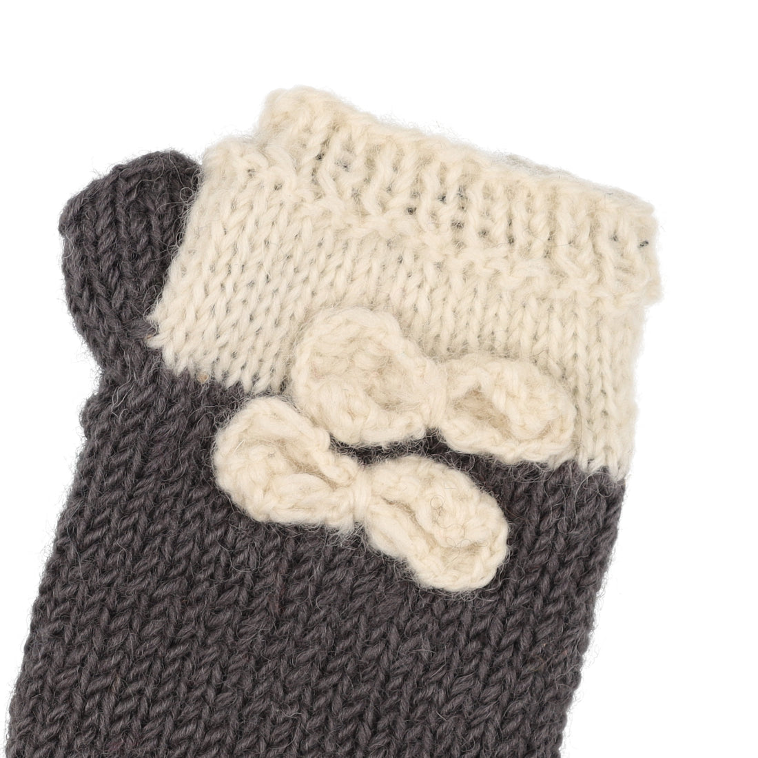 カンカン KANKAN ダブルリボンショートハンドウォーマー (グレー) グレー