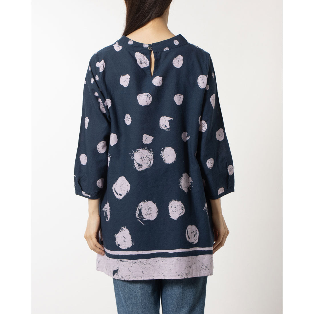 カンカン KANKAN 雨降りドットプリントチュニック