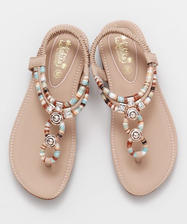 【Kahiko】カハカイサンダル ベージュ ベージュ