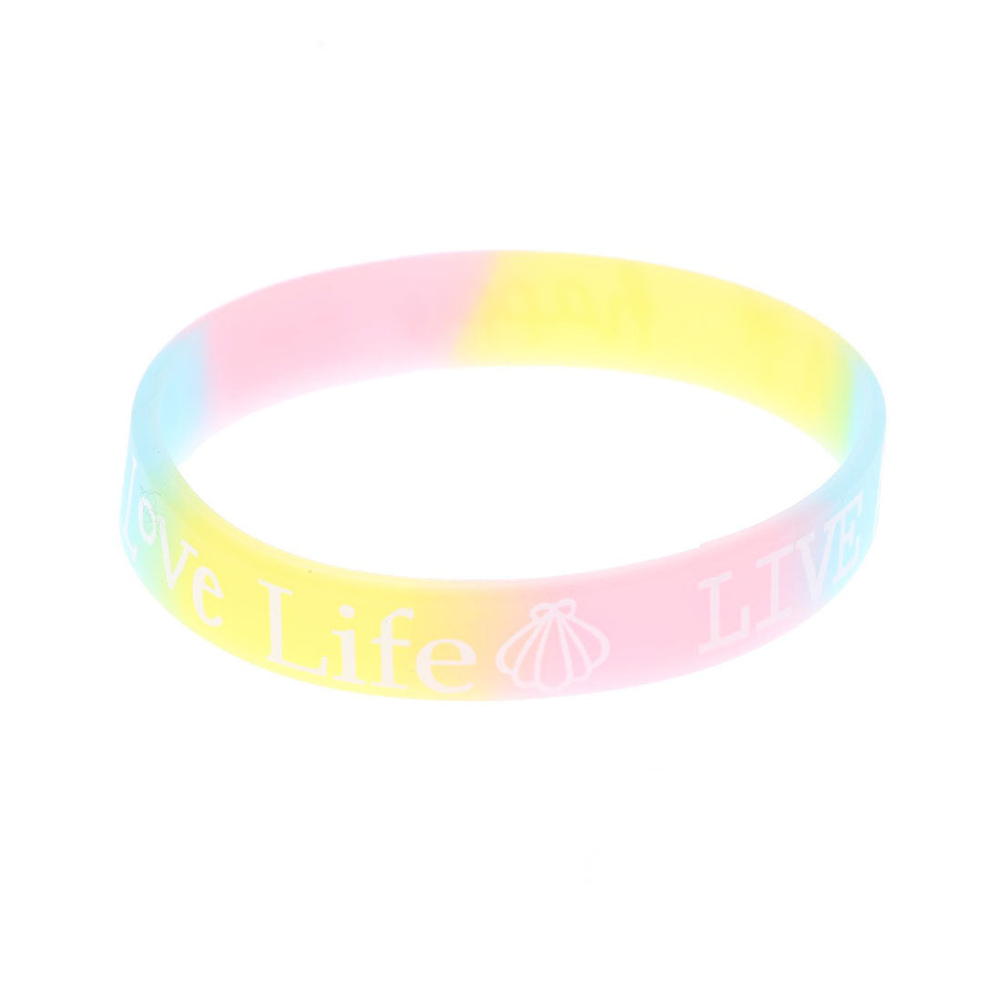 【kahiko】ALOHA SMILE ラバーブレスレット プラム,カラフル