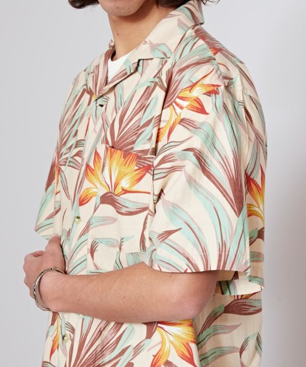 カヒコ Kahiko カイルアメンズアロハシャツ (ホワイト) ホワイト