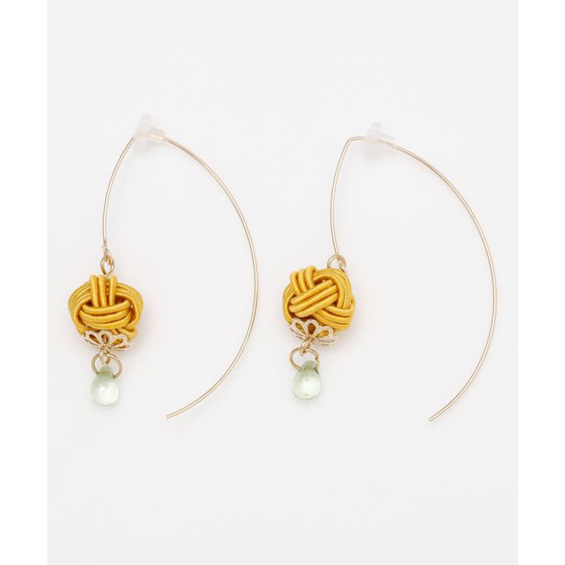 【カヤ】ーSHIKIー四季 水引あわじ玉ピアス イエロー