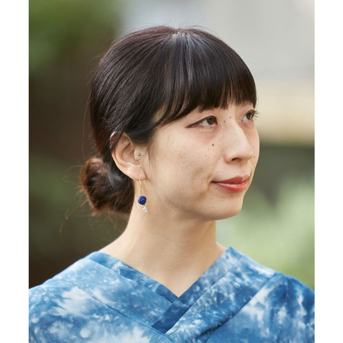 【カヤ】ーSHIKIー四季 水引あわじ玉ピアス イエロー