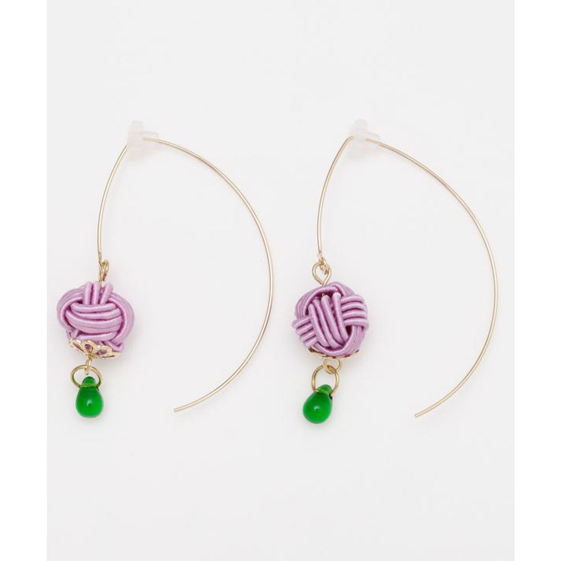 【カヤ】ーSHIKIー四季 水引あわじ玉ピアス イエロー