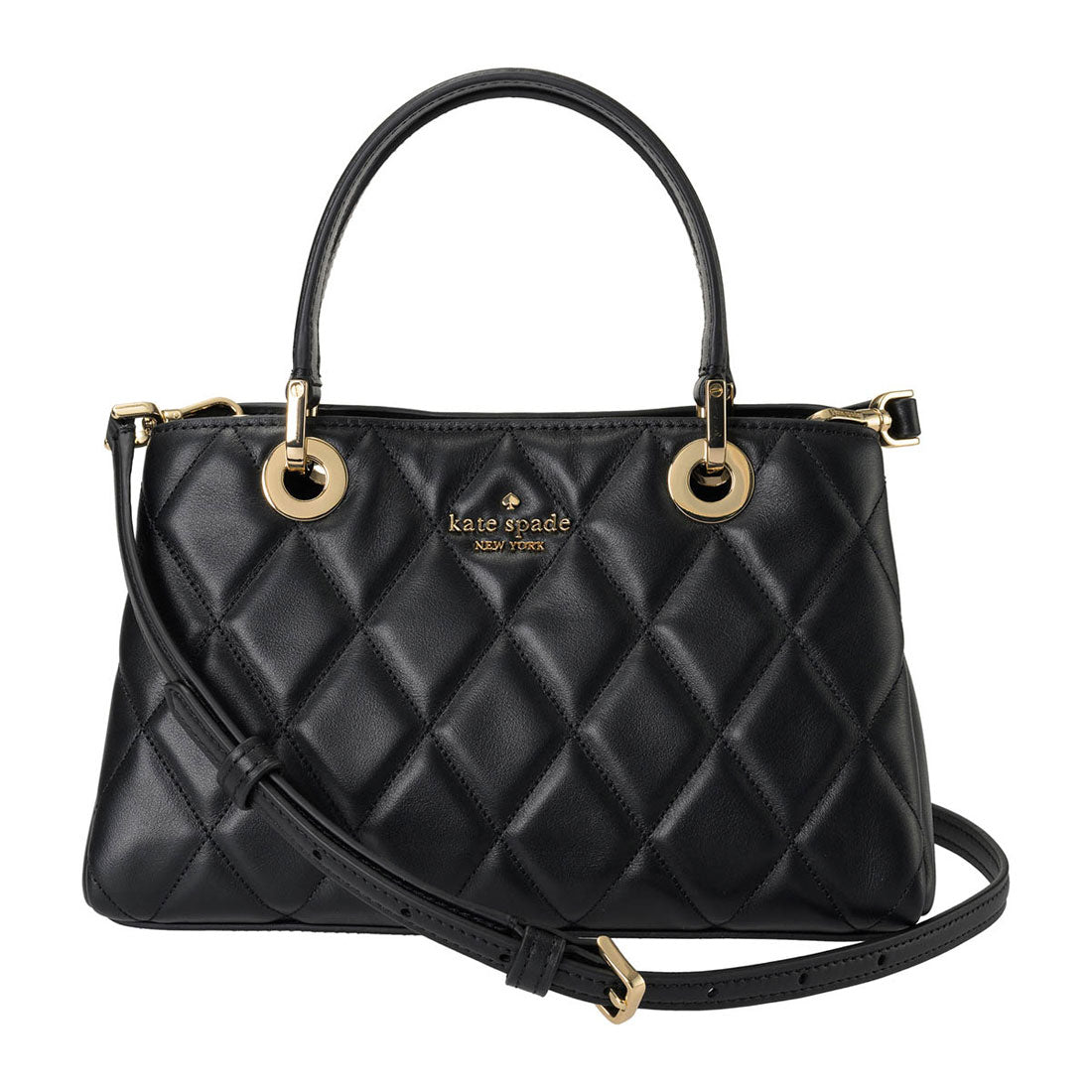 Kate Spade New York Shoulder Bag Carry Small Quilted Sullivan Satchel KI849 001 BLK Black