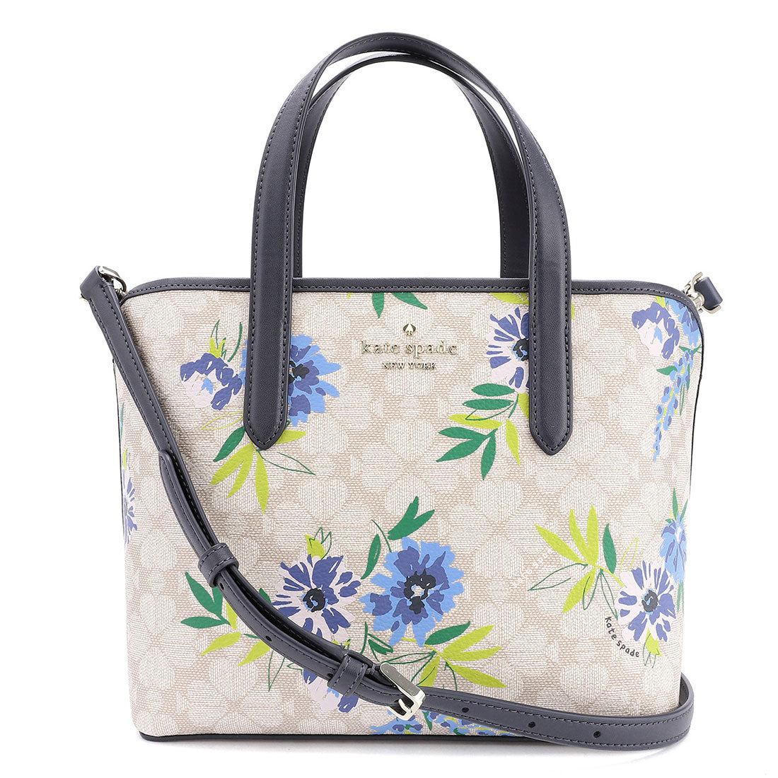 【最終処分、大特価】kate spade 花柄ストライプハンドバッグ Kate Spade New York handbag Spade Flower Festival Floral Bag KL002 960