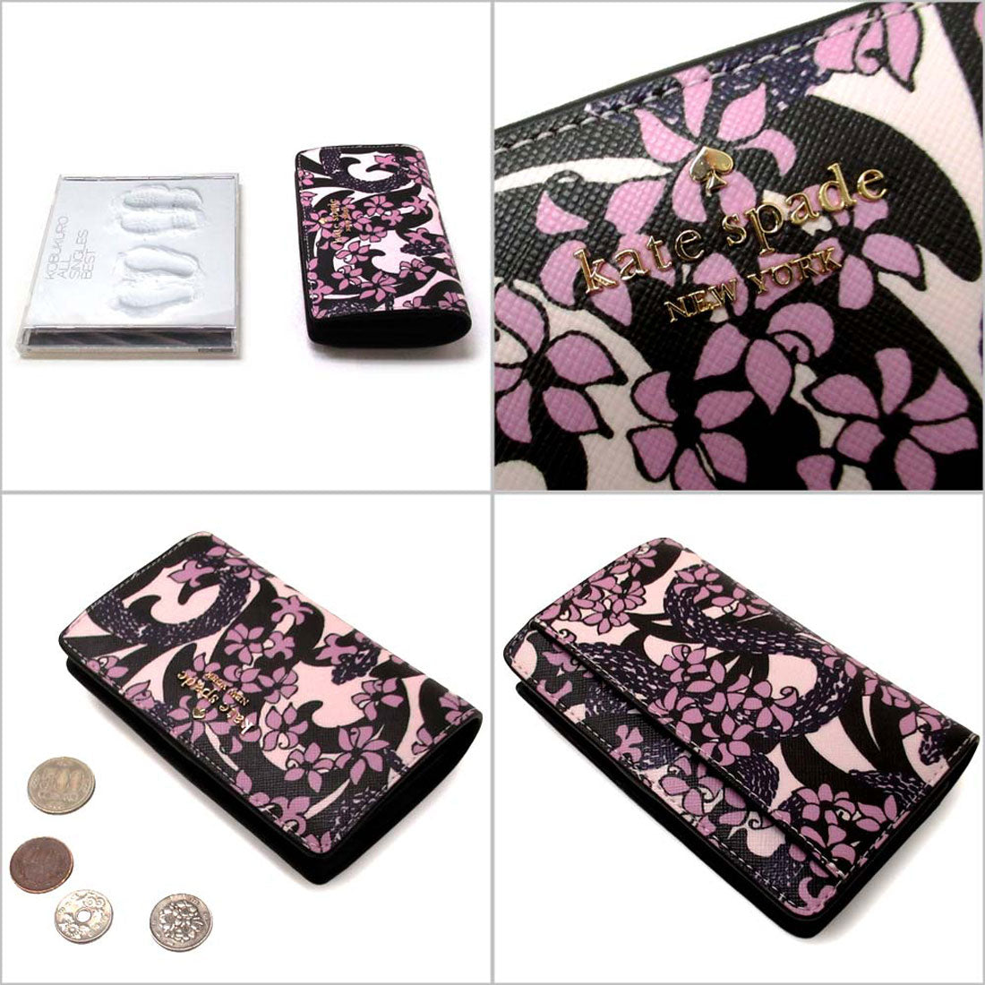 ケイトスペードニューヨーク kate spade new york Kate spade ケイトスペード アウトレット 財布 スネーク ガーデン ミディアム ウォレット 2025年 蛇年柄財布 KJ088 651 (ピンクマルチ) ピンクマルチ