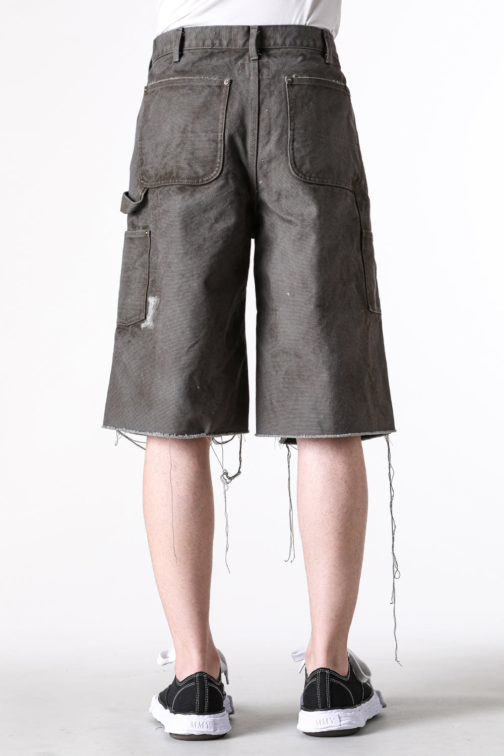 カミヤ KAMIYA BORO Duck Painter Wide Bermuda Pants (GRAY) GRAY