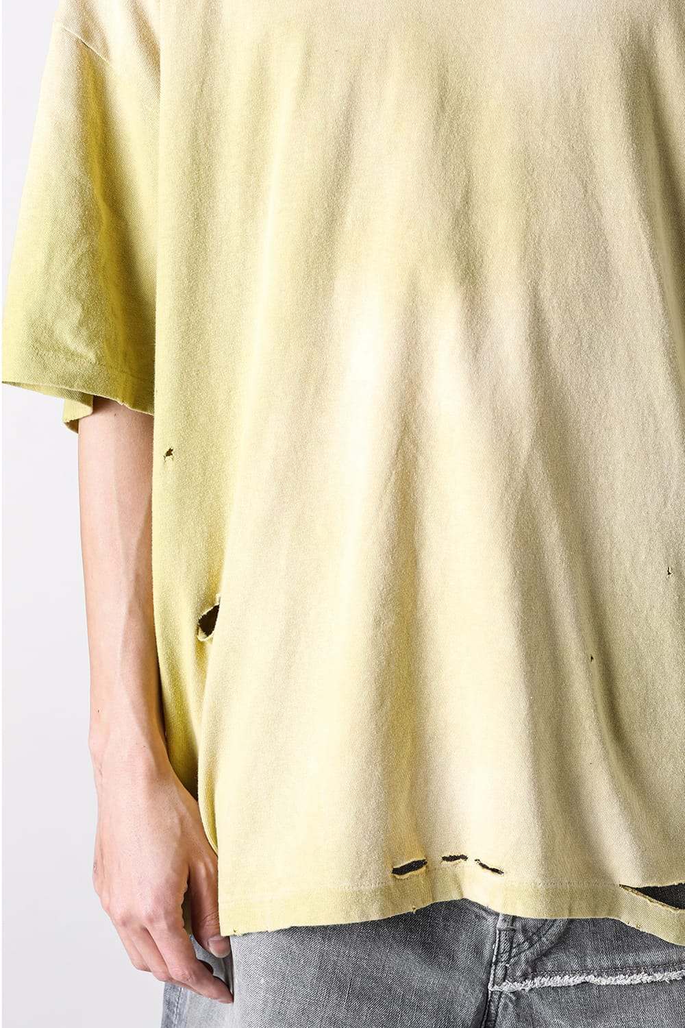カミヤ KAMIYA “KMY-SNAKE” Distressed Tee (YELLOW) YELLOW
