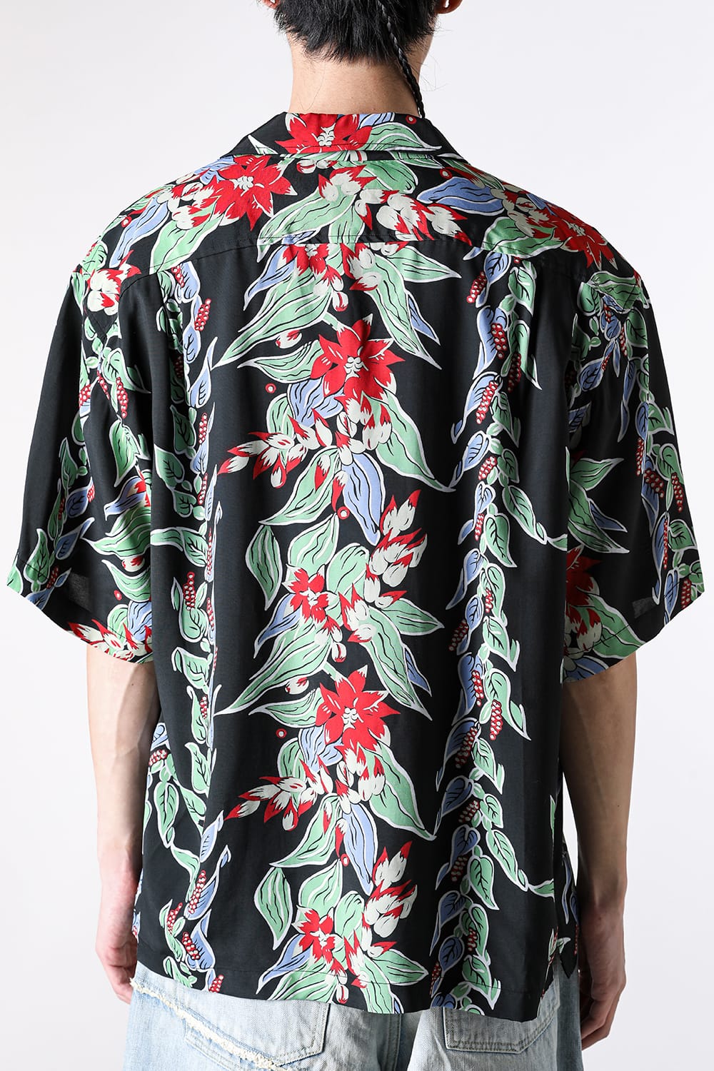 カミヤ KAMIYA Aloha H/S Shirt (BLACK) BLACK