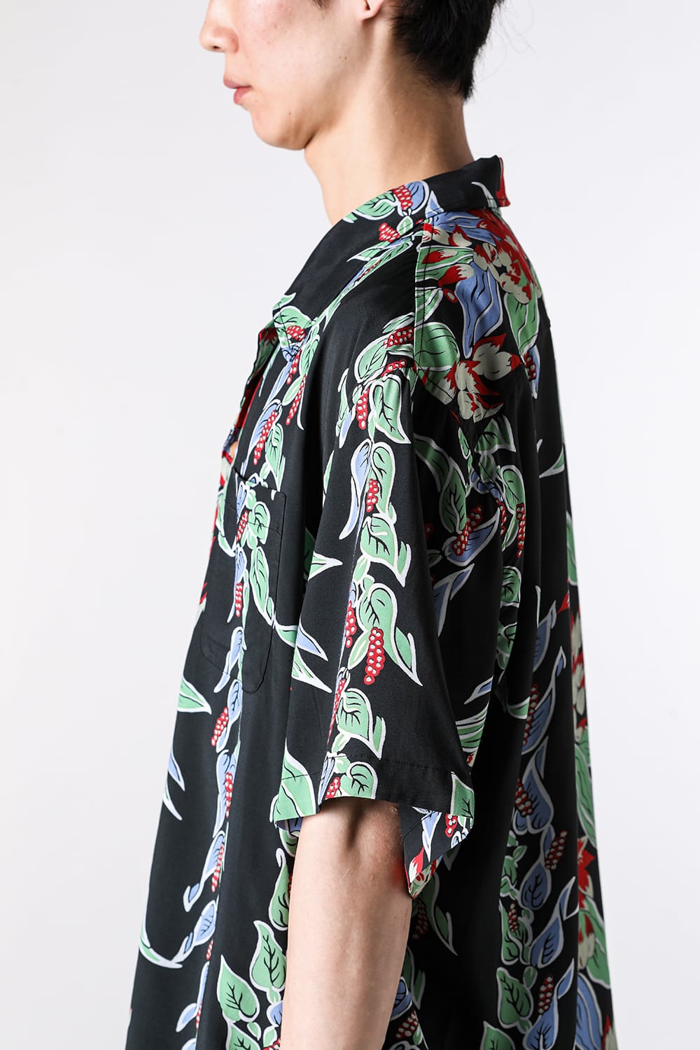 カミヤ KAMIYA Aloha H/S Shirt (BLACK) BLACK