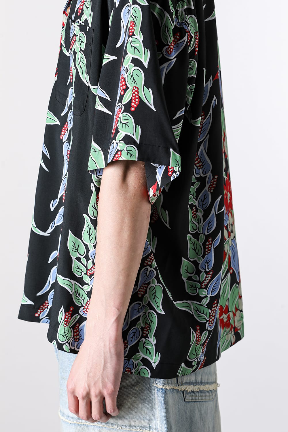 カミヤ KAMIYA Aloha H/S Shirt (BLACK) BLACK