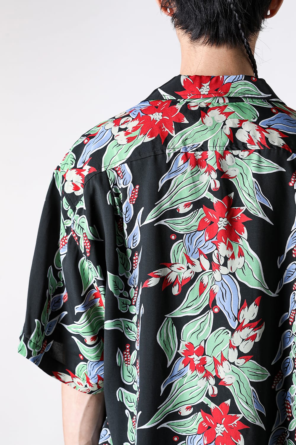 カミヤ KAMIYA Aloha H/S Shirt (BLACK) BLACK