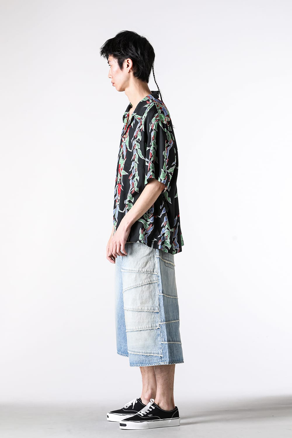 カミヤ KAMIYA Aloha H/S Shirt (BLACK) BLACK