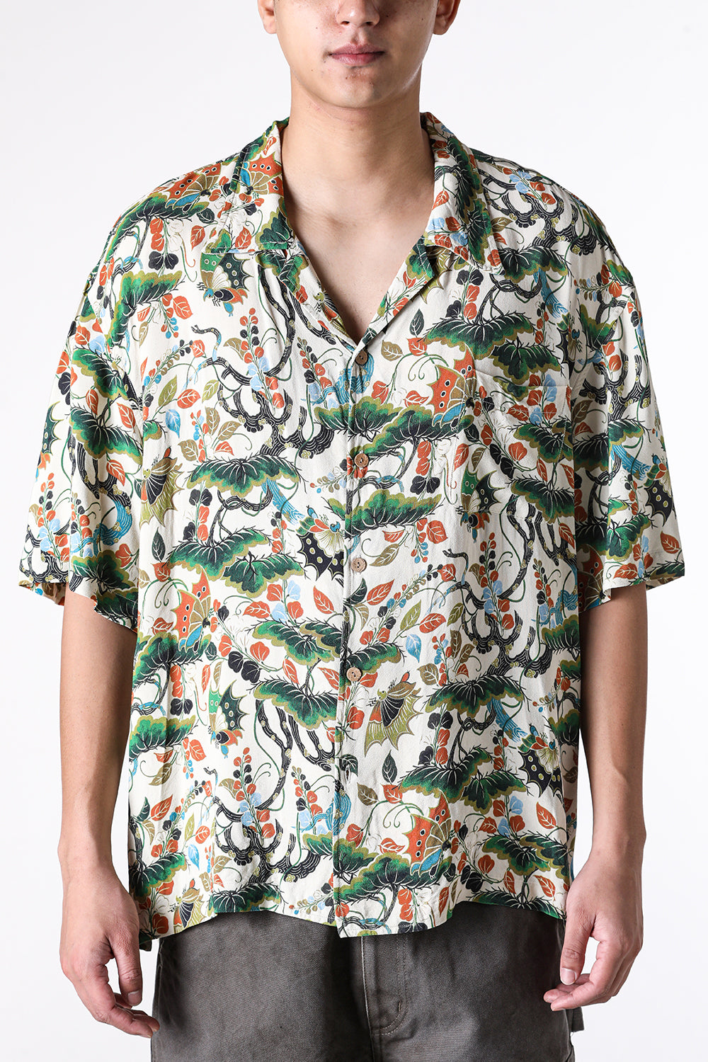 カミヤ KAMIYA “AGEHA” H/S Shirt (WHITE) WHITE