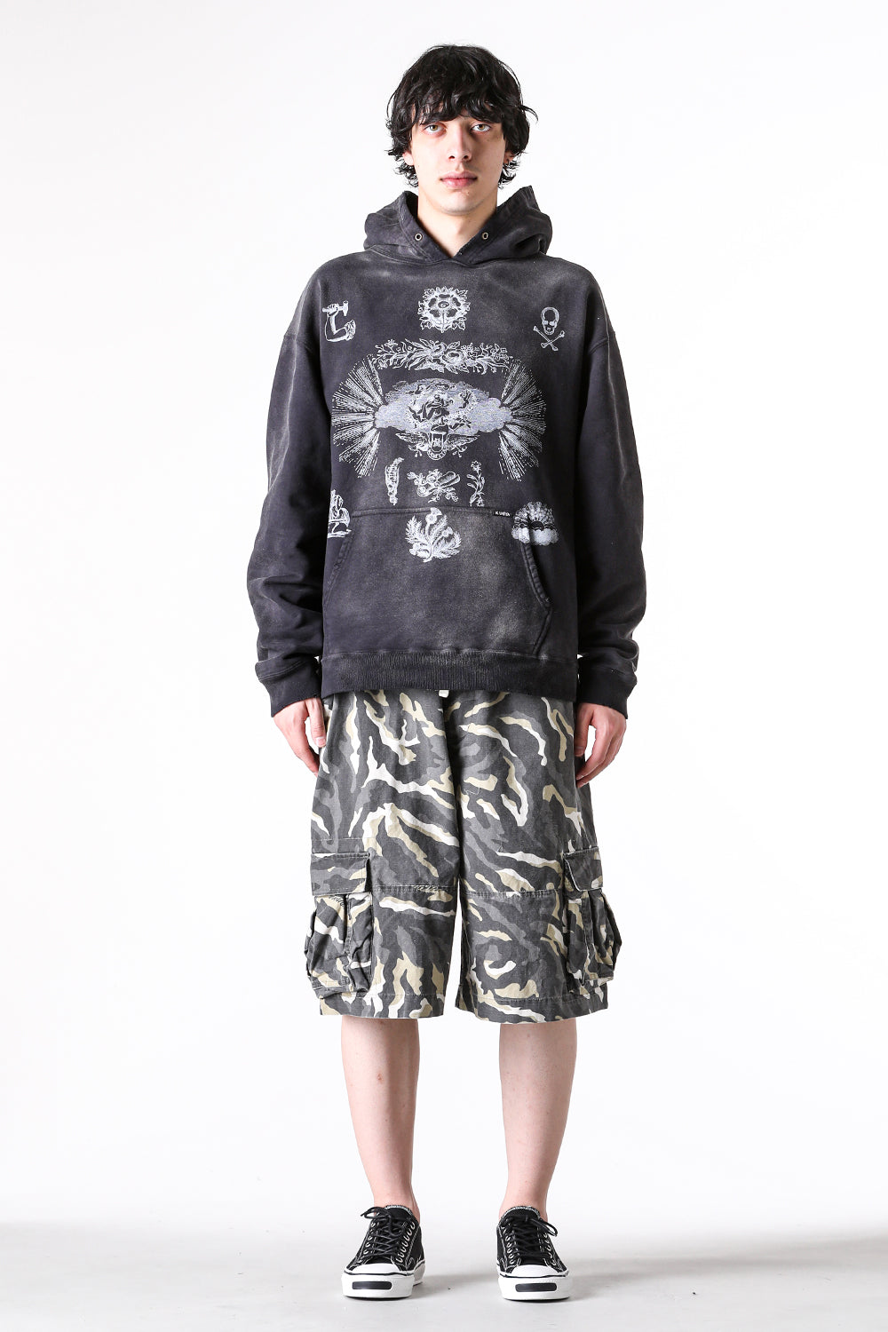 カミヤ KAMIYA Camouflage Wash Cargo Bermuda Pants (BEIGE) BEIGE