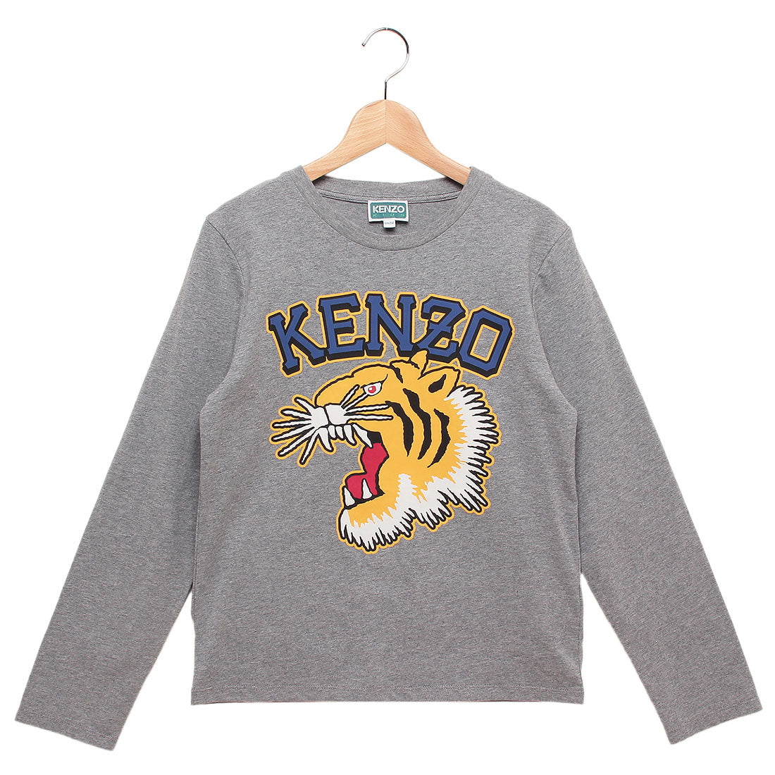 KENZO T-shirt Cut and Sew Children's Clothing Long T-shirt gray Boys KENZO K60766 A29