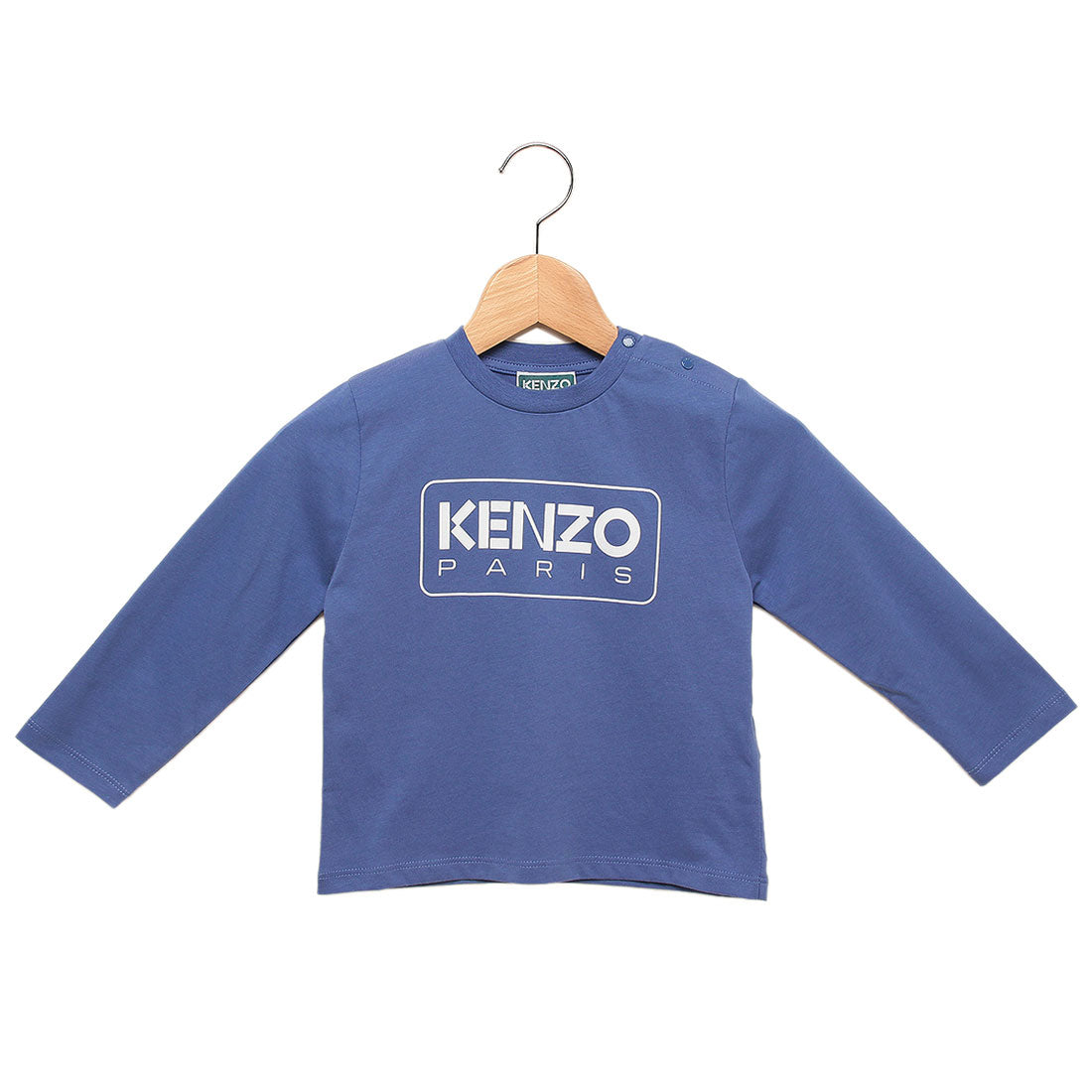 肯佐 KENZO T恤 剪裁上衣 兒童服裝 長袖T恤 藍色 白色 男孩 KENZO K60518 780