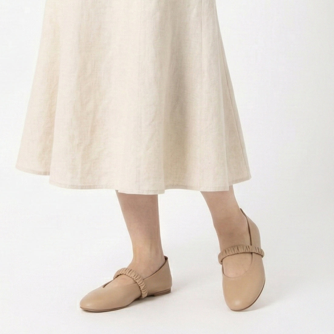 ケンネルアンドシュメンガー KENNEL&SCHMENGER ストラップフラットパンプス (nude) nude