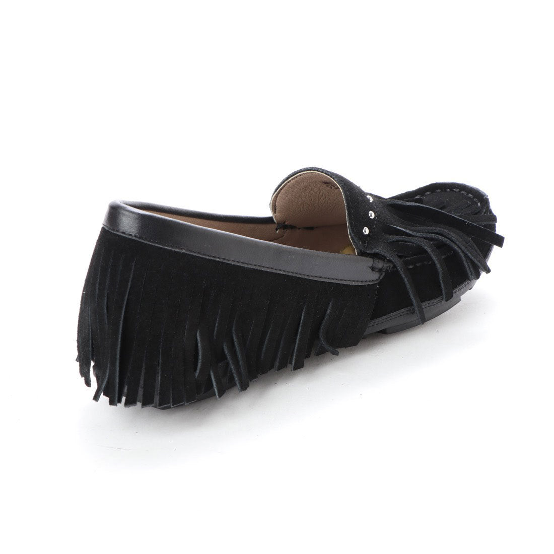 キスコ KISCO 【本革】タッセルデザインスタッズ飾りインヒールシューズ (ブラック) ブラック