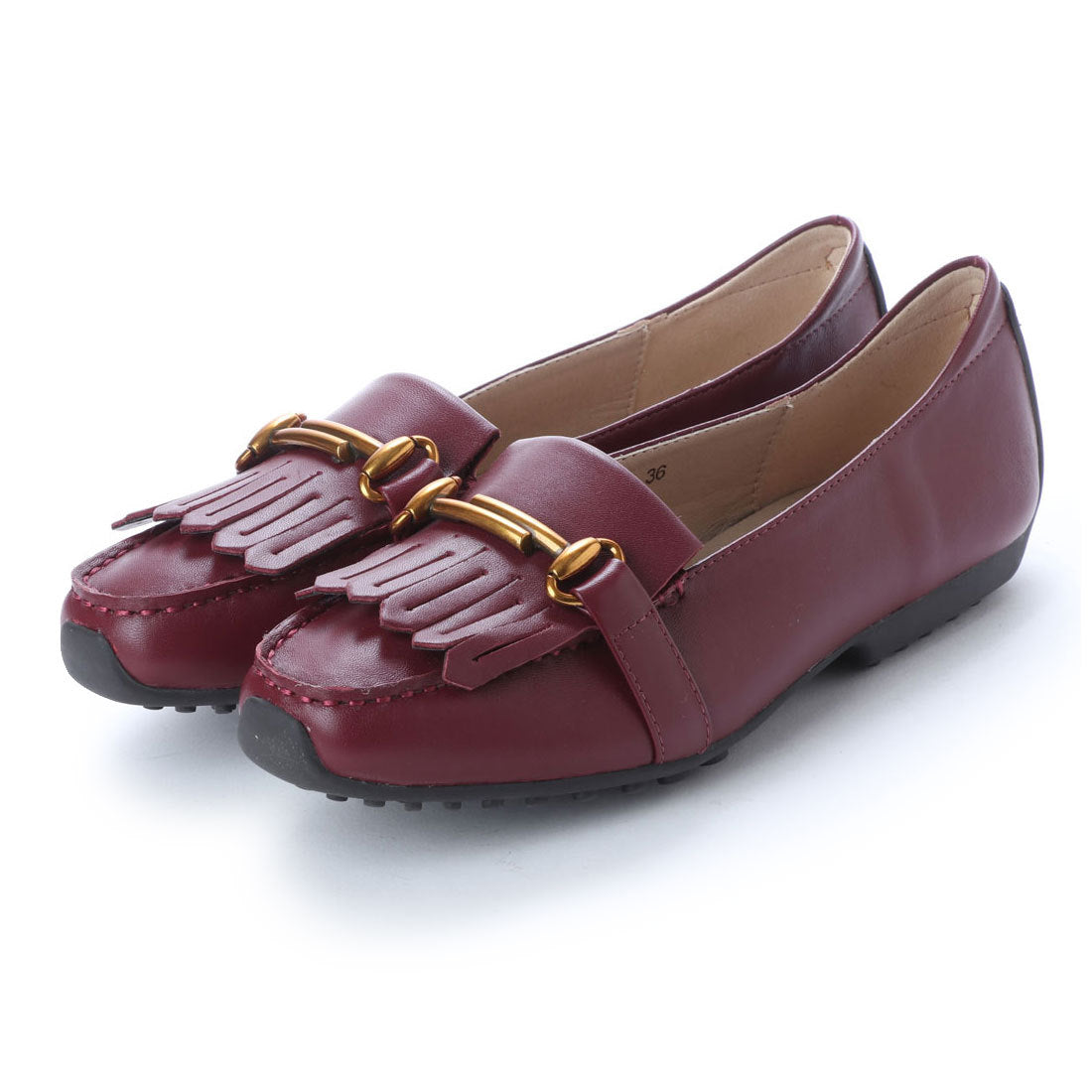 キスコ KISCO 【本革】ビット飾りタッセルクラシカルシューズ,ワイン