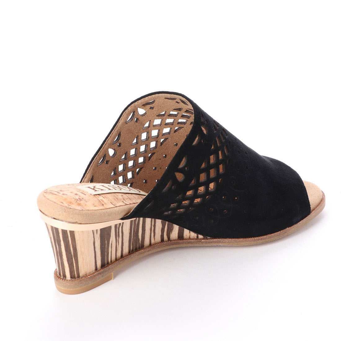 キスコ KISCO 【本革】カッティングデザインウェッジサンダル