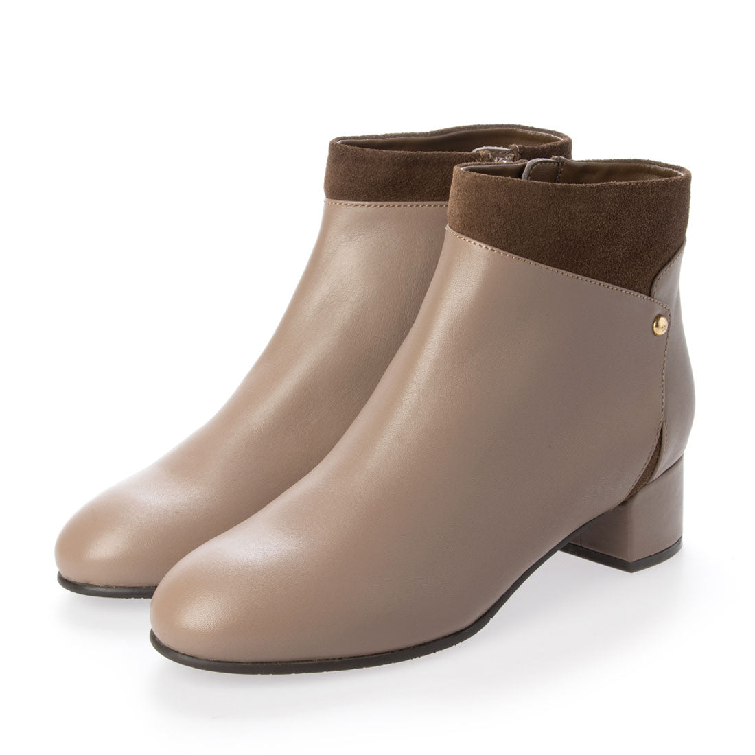 キスコ KISCO ヌバックコンビショートブーツ,オーク