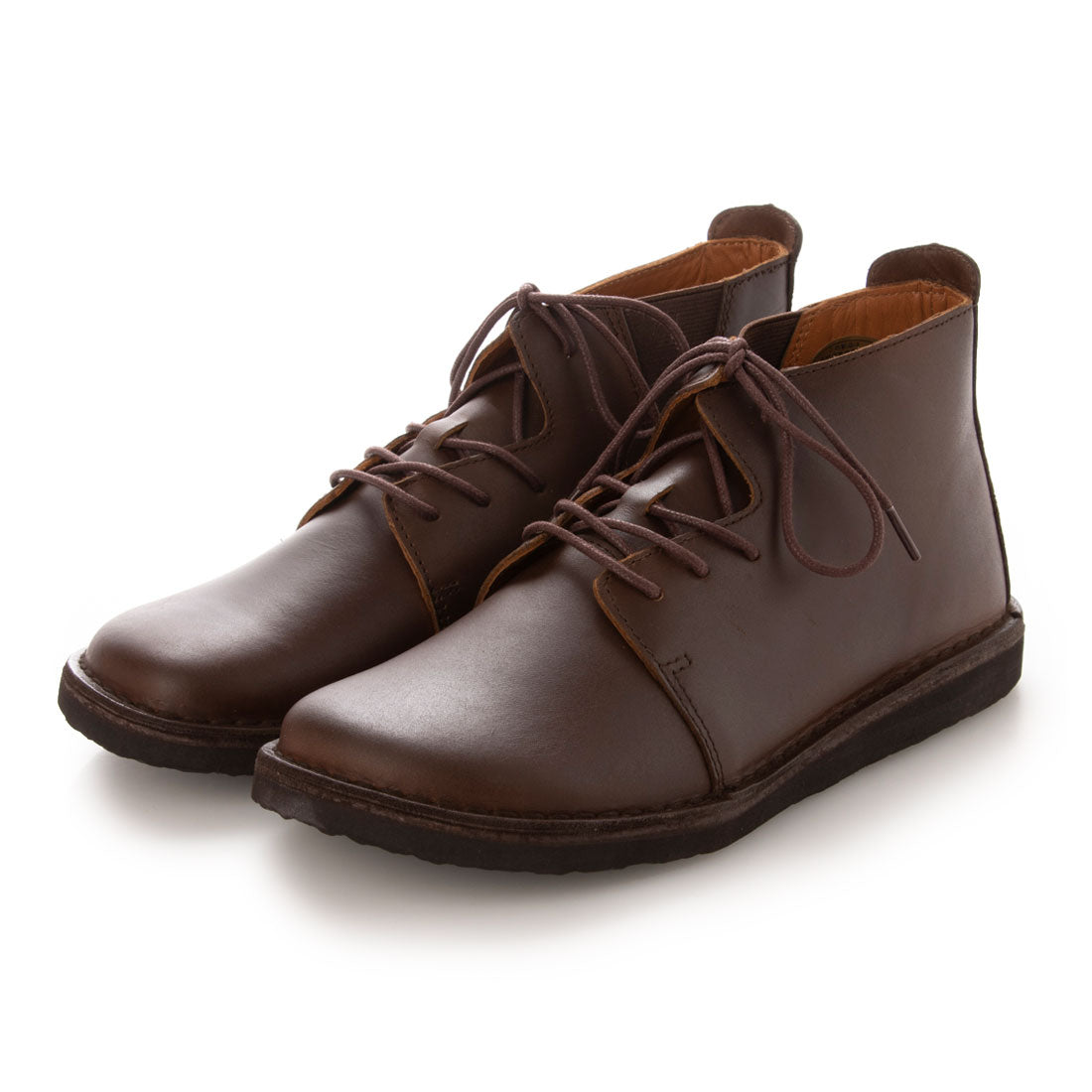 キスコ KISCO オブリークトゥレースアップシューズ,ダークブラウン