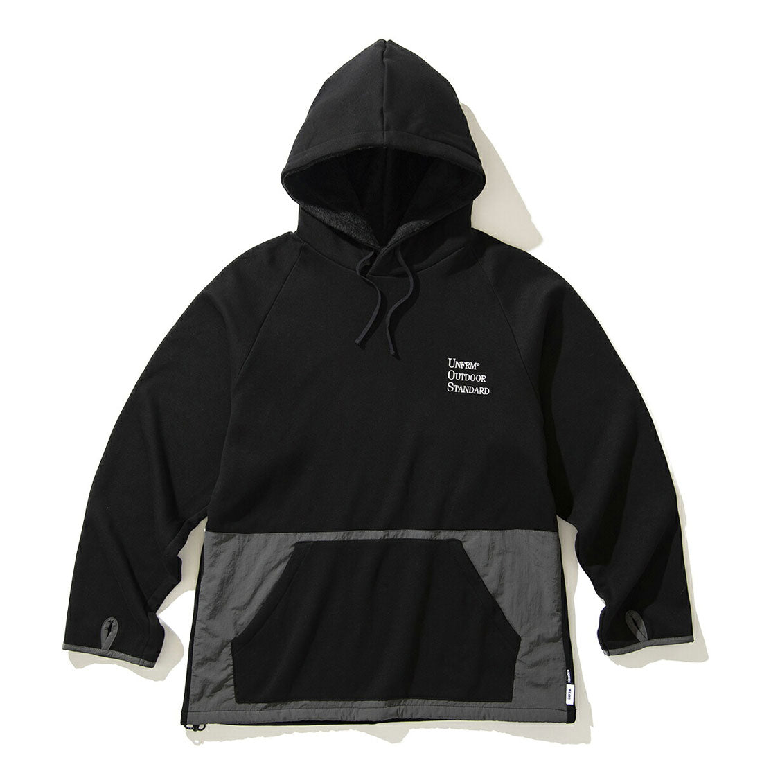 キネティクス Kinetics UNFRM OUTDOOR STANDARD UNFRM x Kinetics REVERSE FLEECE EMBROIDERY PULLOVER PARKER(ユニフォーム×キネティクス リバース (BLACK) BLACK
