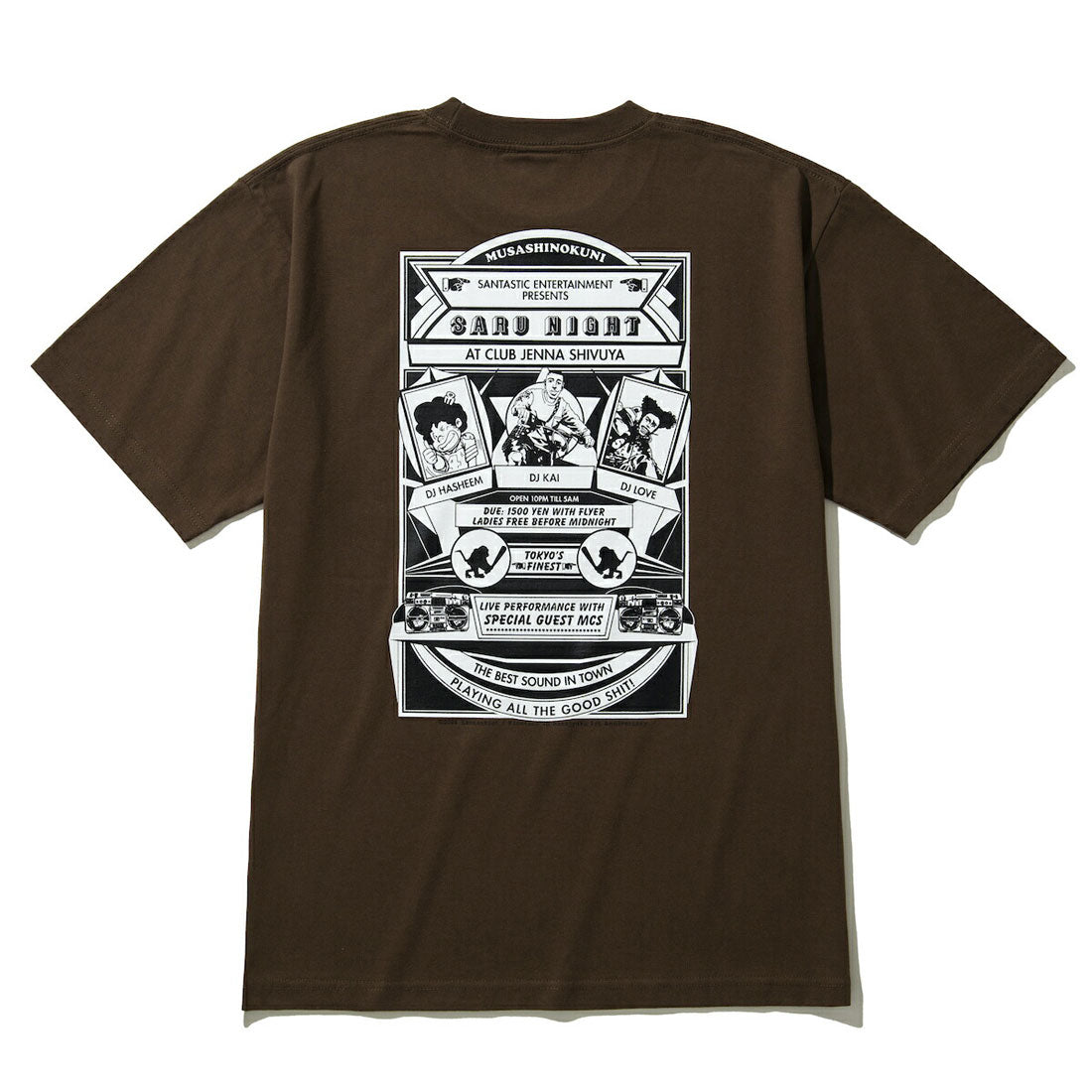 キネティクス Kinetics Kinetics × TOKYO TRIBE SANTA INOUE SARU NIGHT TEE(キネティクス × トーキョートライブ 井上三太 サル ナイト ティー (BROWN) BROWN