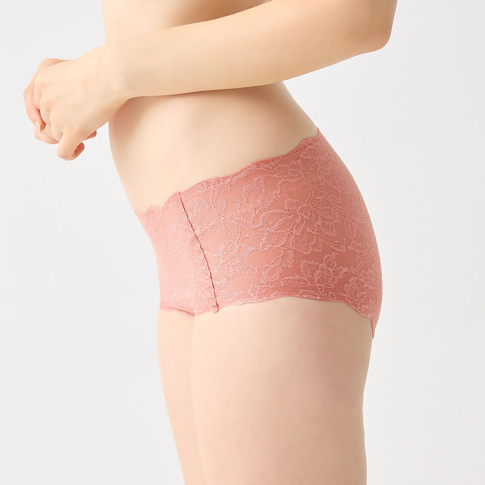 キレイラボ KIREILABO ブラファンデ ひびきにくくて低刺激 完全無縫製ショーツ【返品不可商品】 (コーラル) コーラル