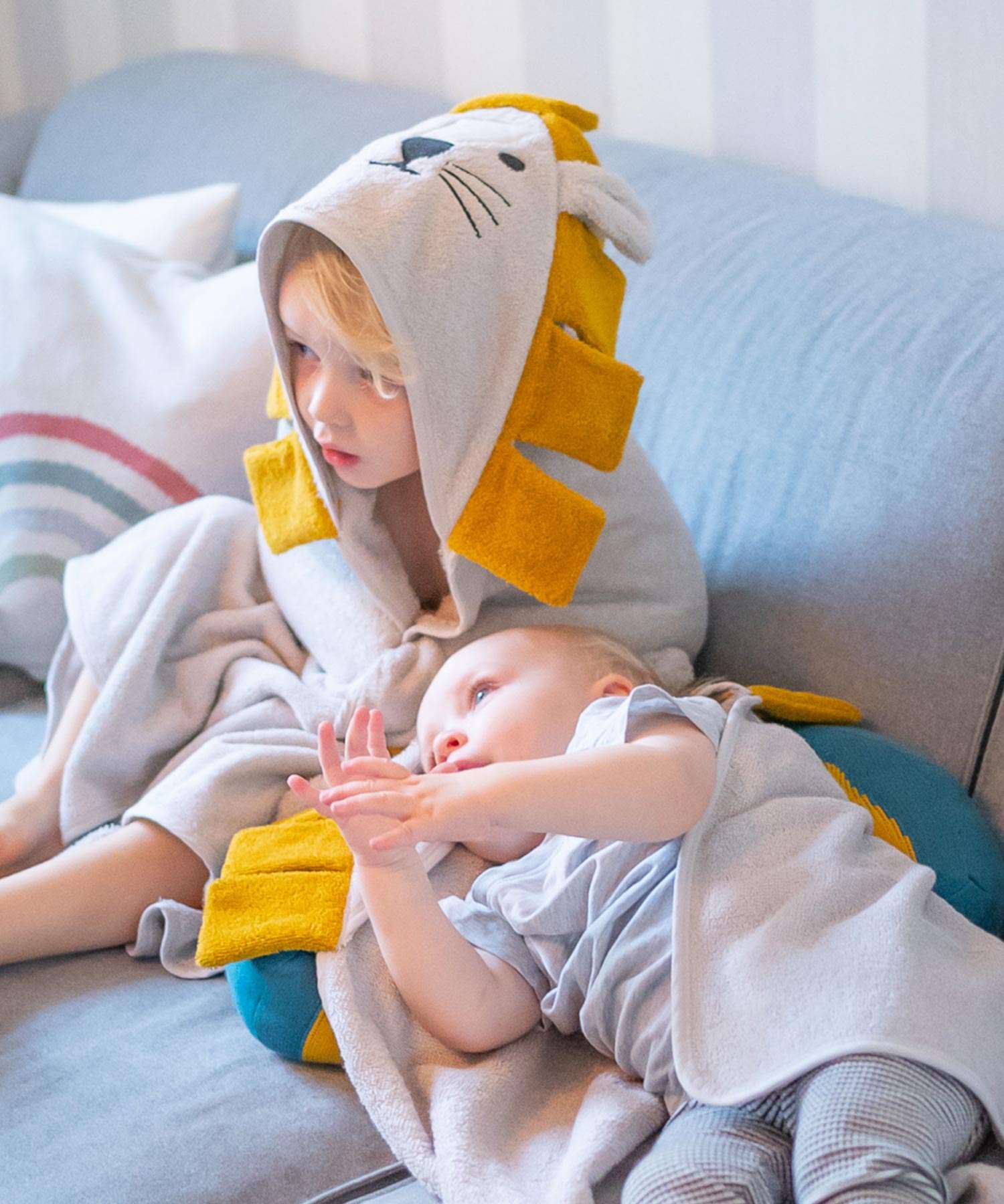 キンズグート KINDSGUT 正規販売代理店 キンズグート KINDSGUT Kapuzenhandtuch 100×100cm カプツェンハントトゥーフ HOODED TOWEL フード付き タオル ベビー キッズ (lion/ライオン) lion/ライオン