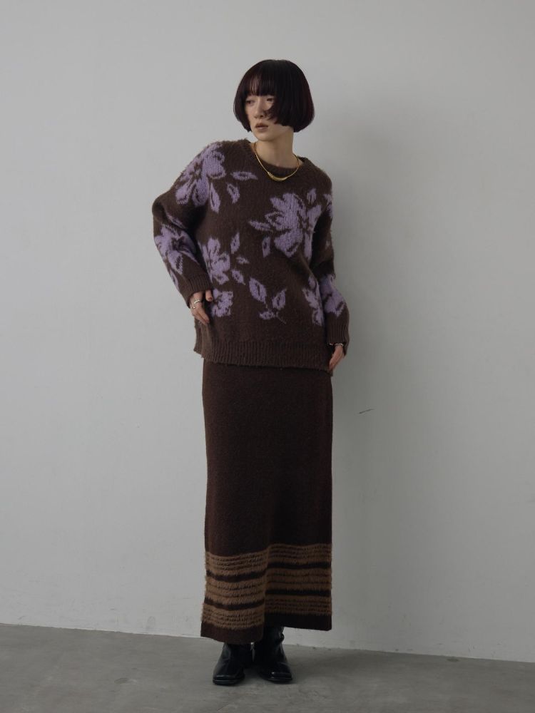 キヴィ kivi フラワージャガードニット (BRN0) BRN0