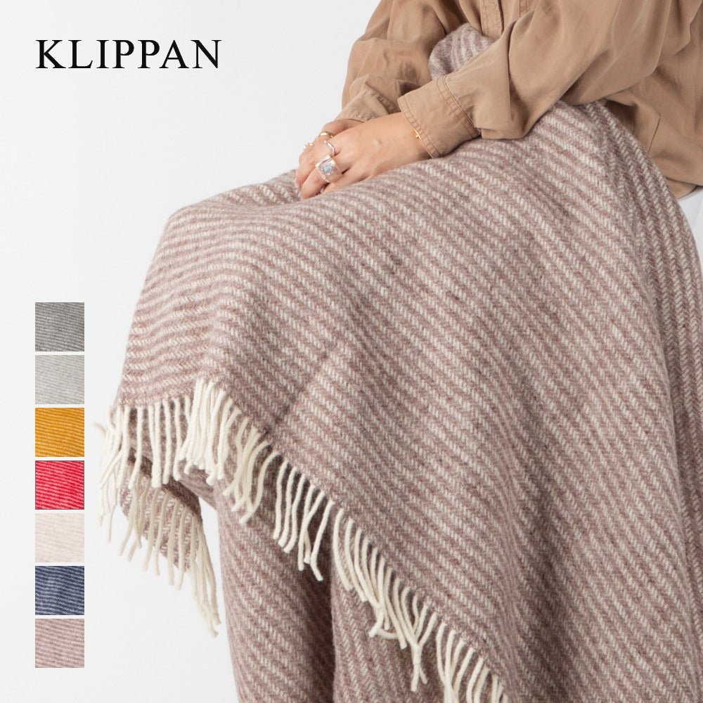 クリッパン KLIPPAN ブランケット 2056 ラルフ RALPH スローケット ひざ掛け ラムウール 130×200 THROWS 毛布 (ライトグレー) ライトグレー