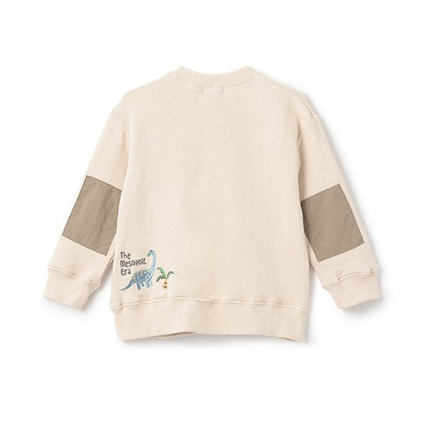 クレードスコープ kladskap 【人気商品再入荷】【直営店で取り扱い無し】恐竜刺しゅうポケットトレーナー (薄ベージュ) 薄ベージュ
