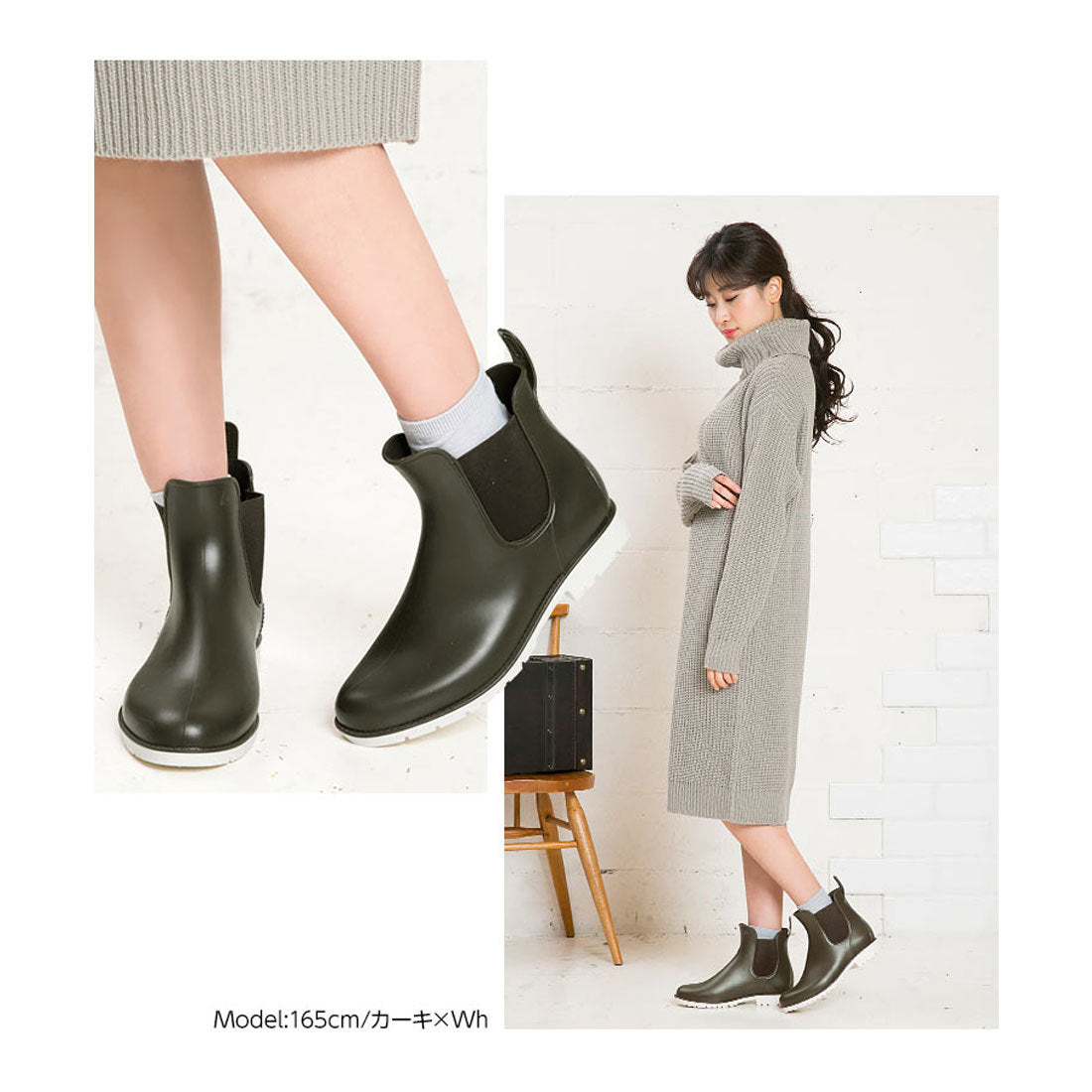 コウベレタス KOBE LETTUCE サイドゴアレインブーツ