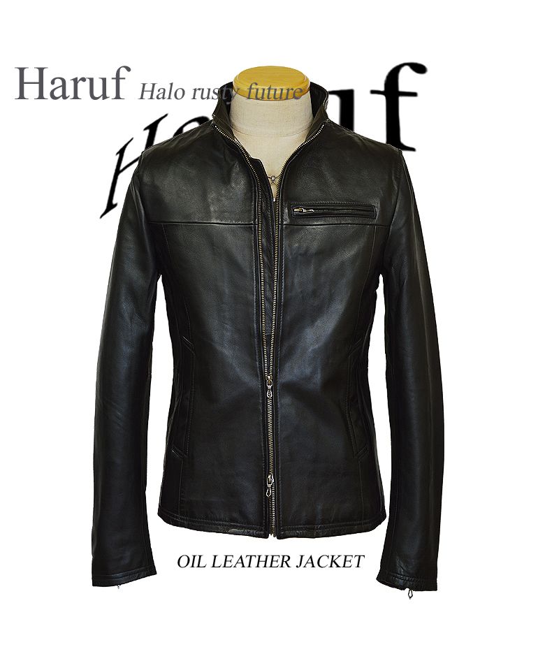 Haruf Leather Jacket Riders Jacket Leather Jacket Men's Genuine Leathe