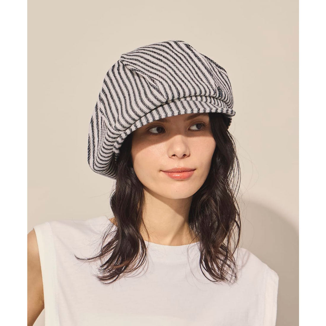 アース arth arth Loose Denim Tuck Cas / アース (STRIPE (99)) STRIPE (99)