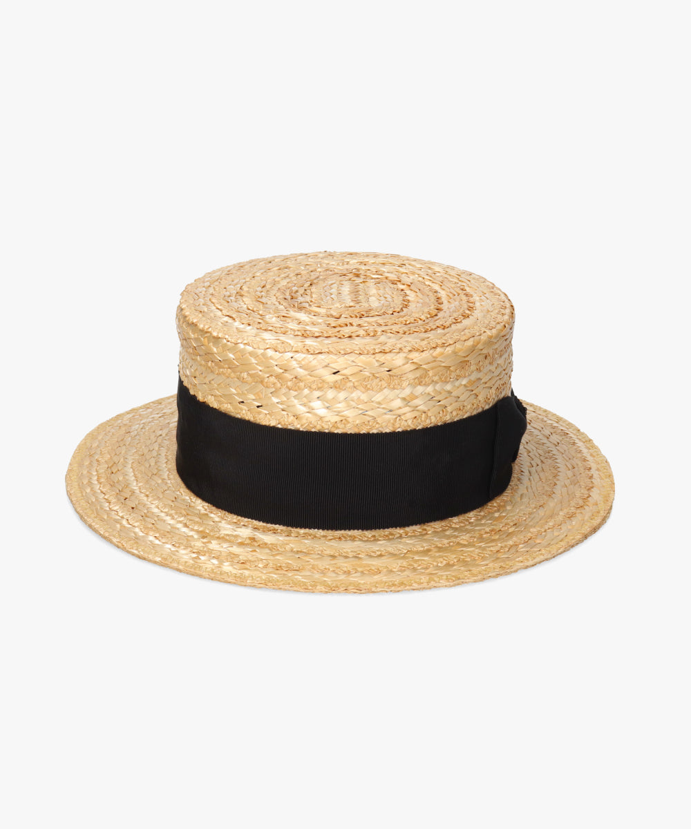 アース arth arth HANAMUGI BOATER HAT / アース (NATURAL (96)) NATURAL (96)