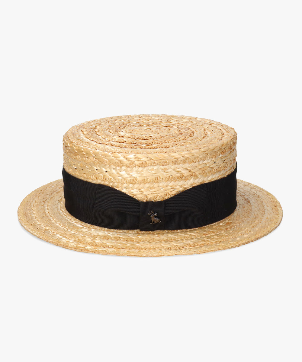 アース arth arth HANAMUGI BOATER HAT / アース (NATURAL (96)) NATURAL (96)