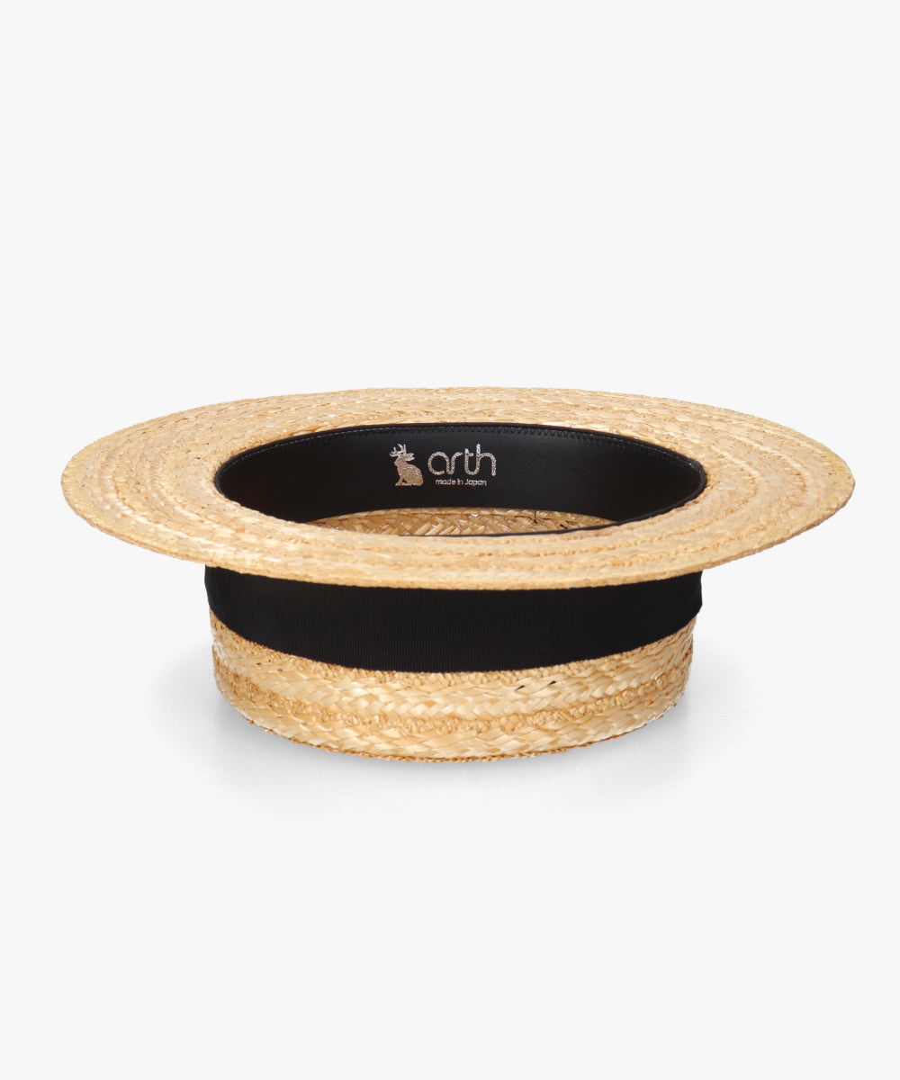 アース arth arth HANAMUGI BOATER HAT / アース (NATURAL (96)) NATURAL (96)