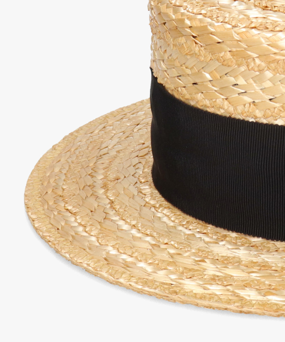 アース arth arth HANAMUGI BOATER HAT / アース (NATURAL (96)) NATURAL (96)