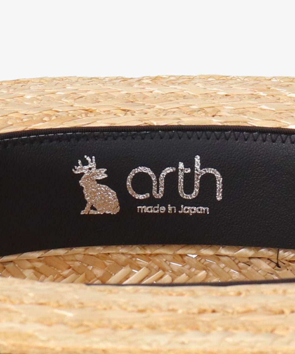 アース arth arth HANAMUGI BOATER HAT / アース (NATURAL (96)) NATURAL (96)